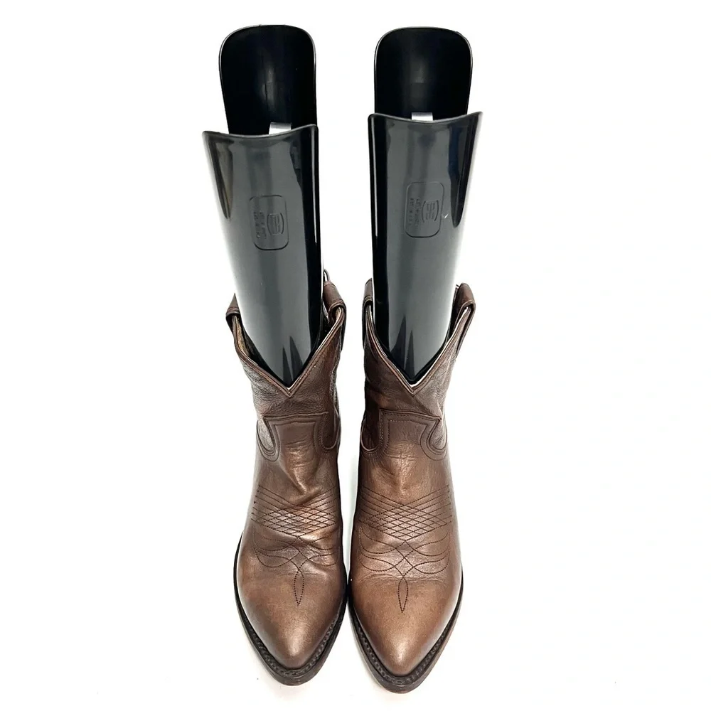 FRYE | Vintage Y2K women's brown leather western cowboy ankle booties